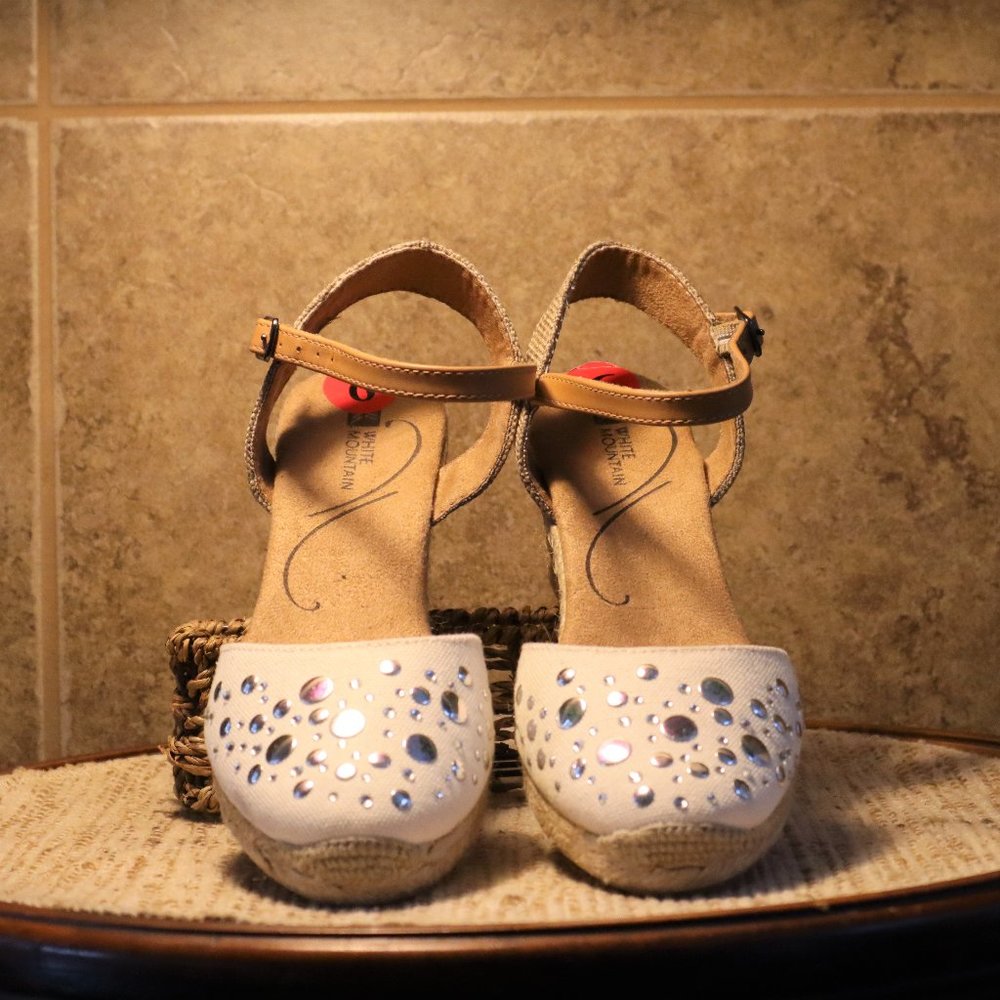 White Mountain Espadrille Wedge 6M